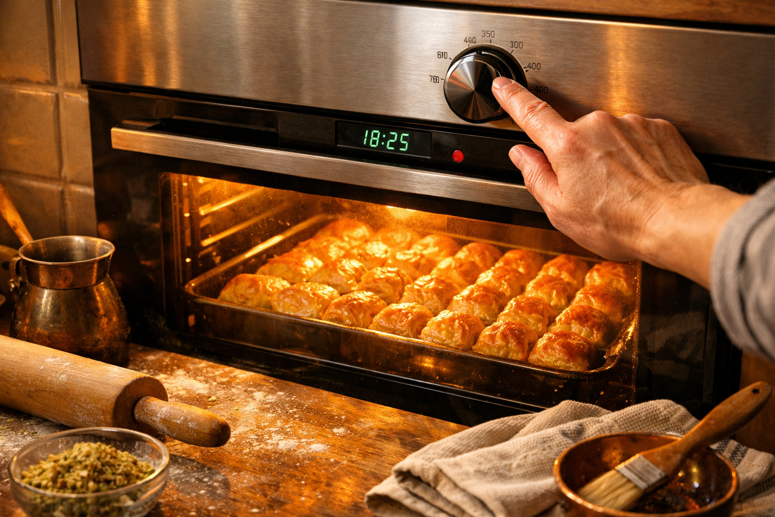 Firin sicakligi ile tatli pisirme